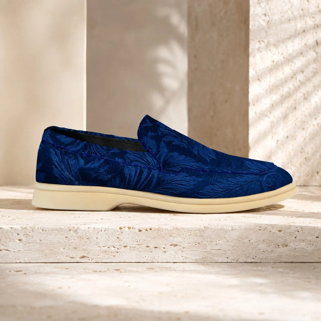 Indigo Velvet Paisley Loafer