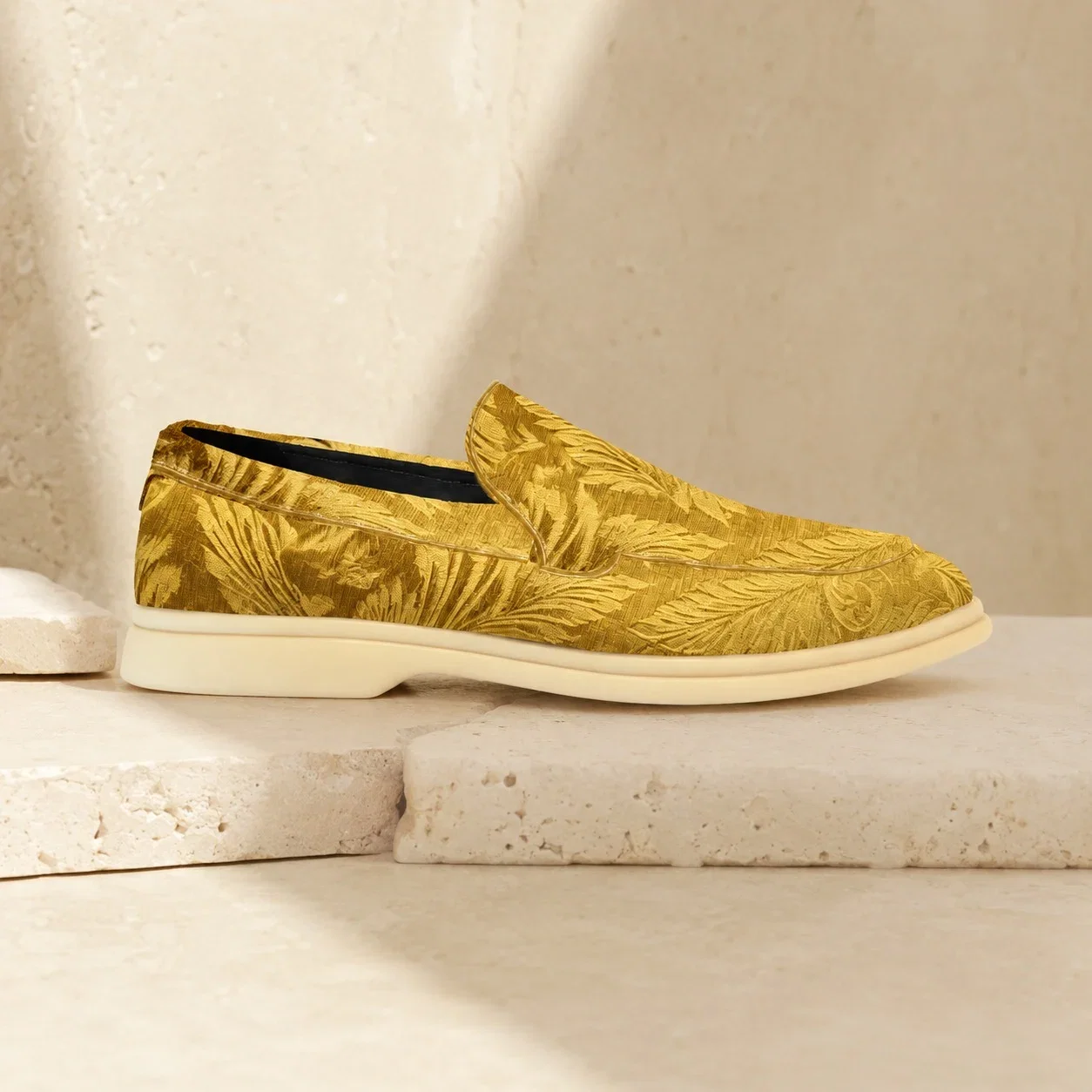 Golden Velvet Paisley Loafer