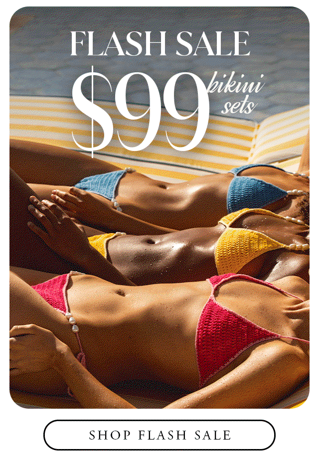   $99 FLASHSALE BIKINIS. MULTI COLOR CROCHET BIKINIS. 
