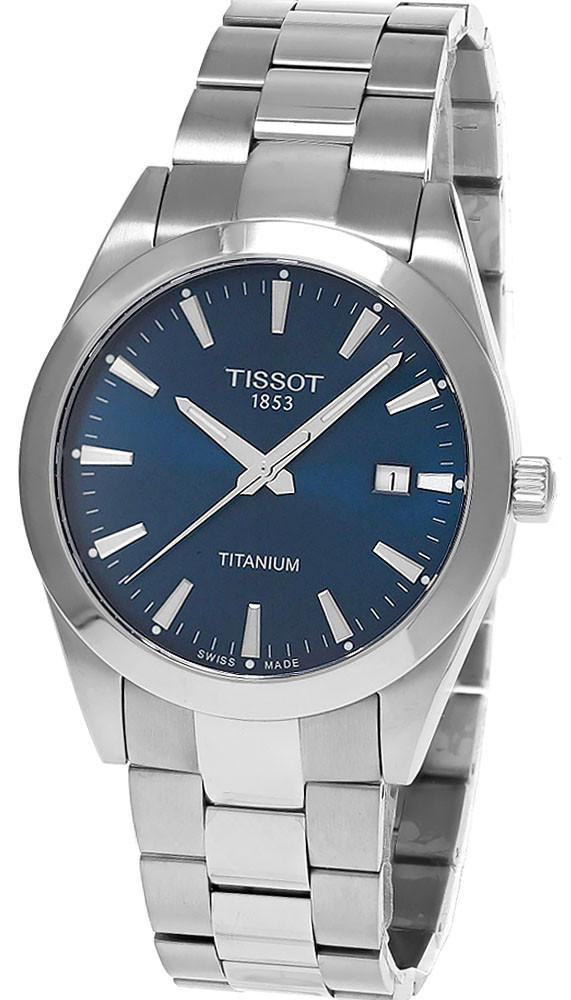 TISSOT Gentleman Quartz 40MM Blue Dial Titanium Men's Watch