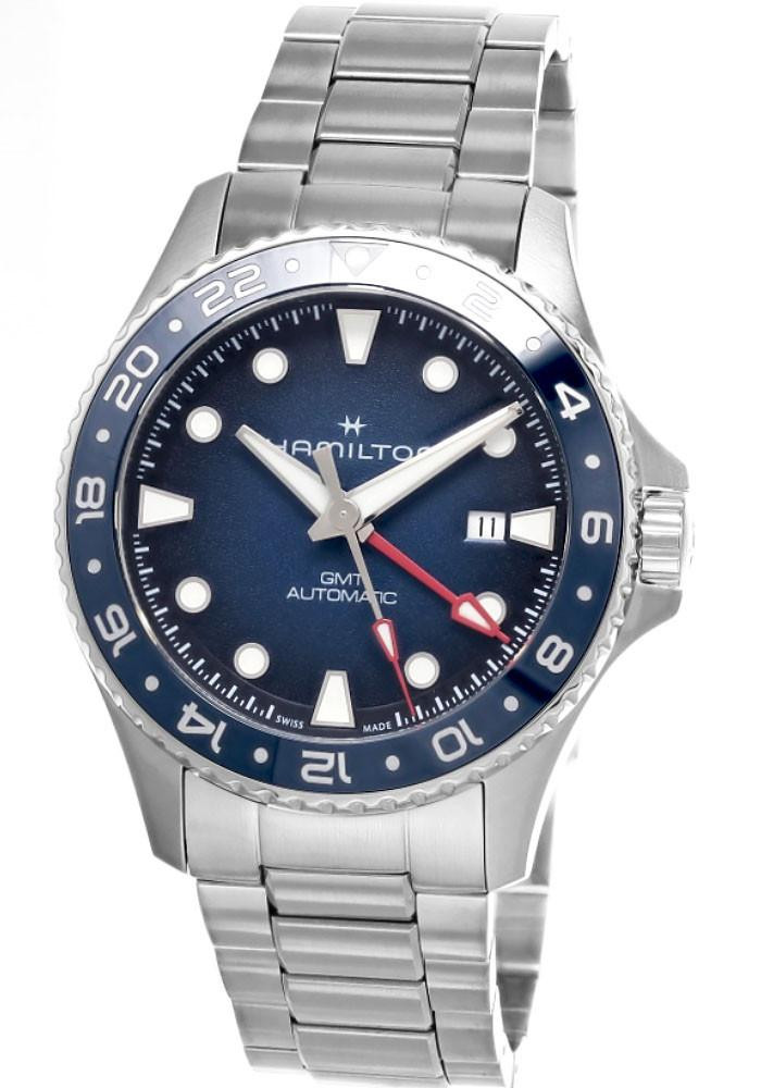 Khaki Navy Scuba Automatic GMT SS 43MM Blue Dial Men's Watch