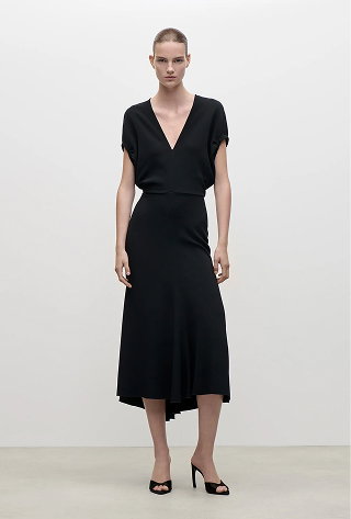 Edith Midi Dress In Black