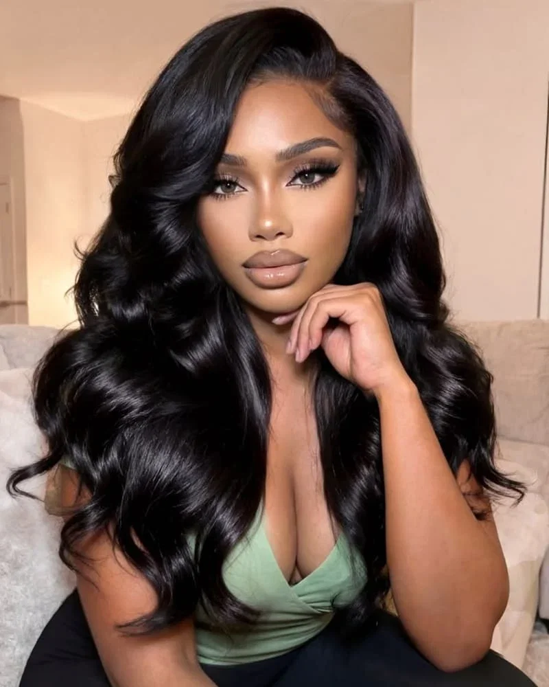 Arabella Zerowear™ Invisible HD Lace Glueless Wig 13x6 Lace Body Wave 100% Human Hair Natural Black