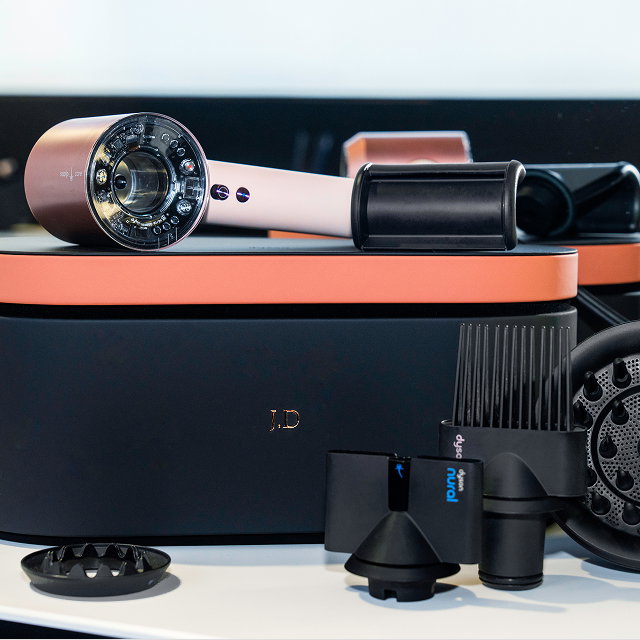 Dyson Supersonic Nural hair dryer with Presentation case and a range of accessories.