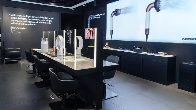 A Beauty Lab in a Dyson Store.