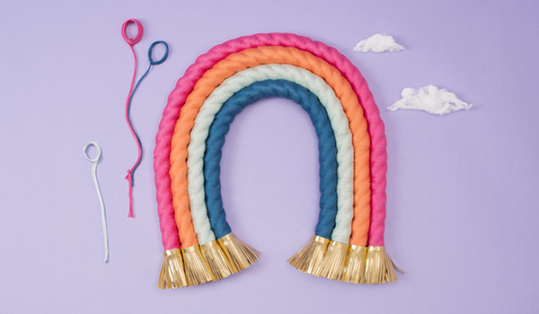 Say Hello to Color With a Rainbow Wall Hanging