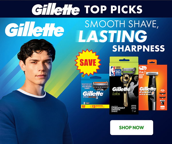 Save on Gillette range at Chemist Warehouse sale ends 5 August 2026