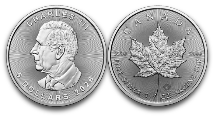 FLASH SALE: 2026 1 oz Canadian Silver Maple Leaf Coin (BU)