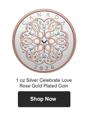 1 oz Silver Celebrate Love Rose Gold Plated Coin (2026)