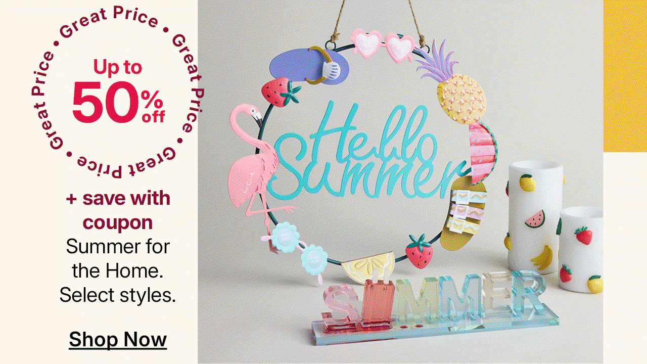 up to 40% off summer for the home