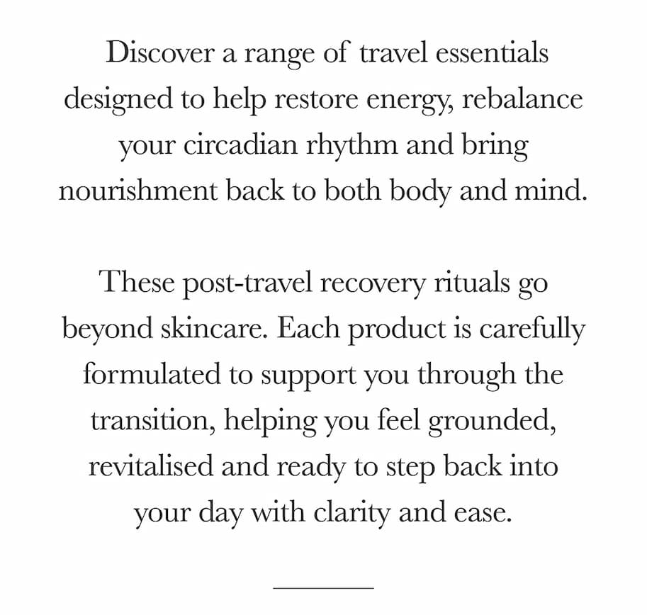 Post-Travel Recovery Rituals