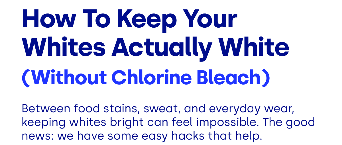 How To Keep Your Whites Actually White 