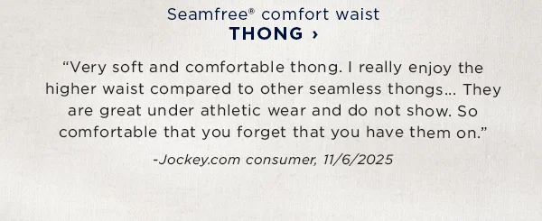 shop seamfree comfort waist thong / consumer review