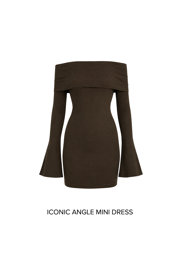Iconic Angle Off Shoulder Mini Dress