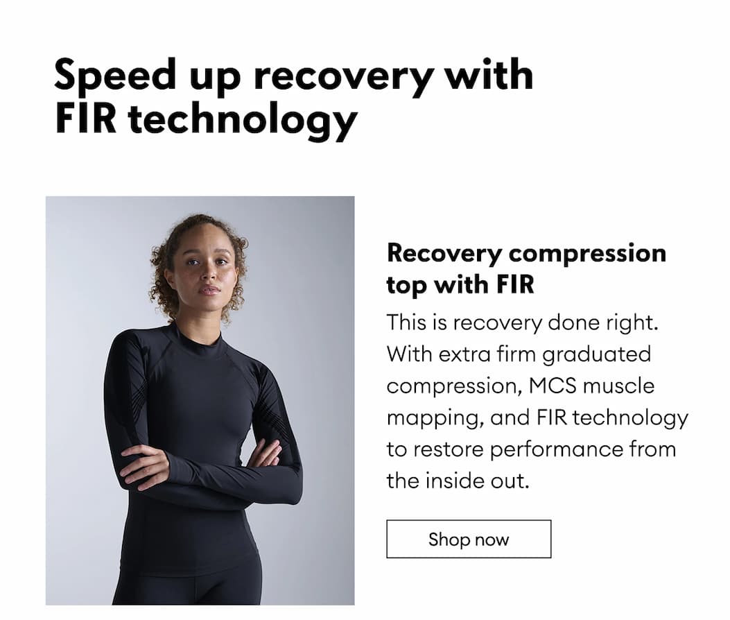 Recovery compression top with FIR | Shop now 