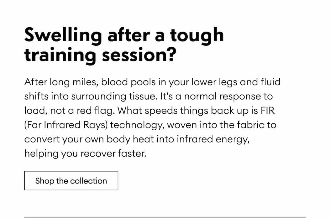 Swelling after a tough training session? | Shop the collection