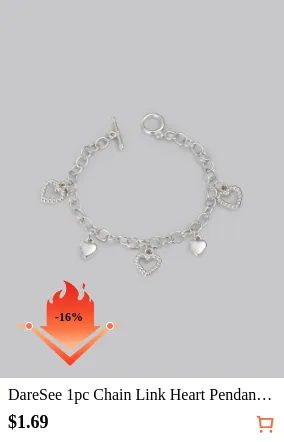 DareSee 1pc Chain Link Heart...