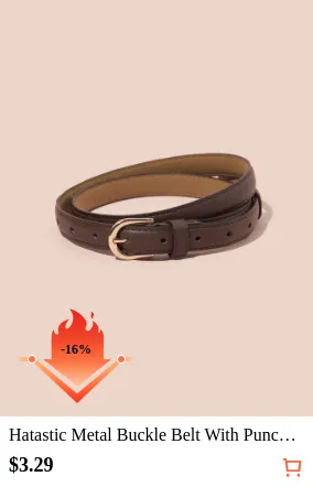 Hatastic Metal Buckle Belt With...