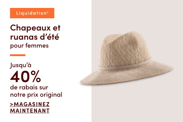 Chapeaux et ruanas d'été pour femmes en liquidation‡ jusqu'à 40 % de rabais sur notre prix original