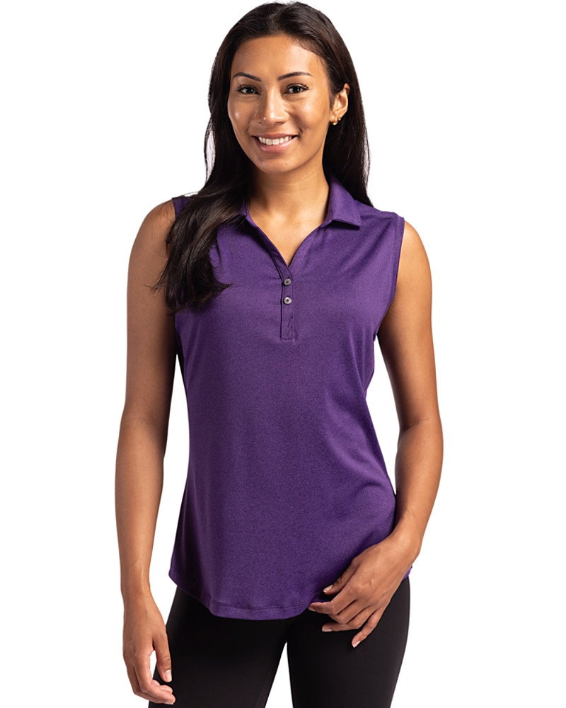 Image of Cutter & Buck Forge Recycled Four-Way Stretch Womens Sleeveless Polo
