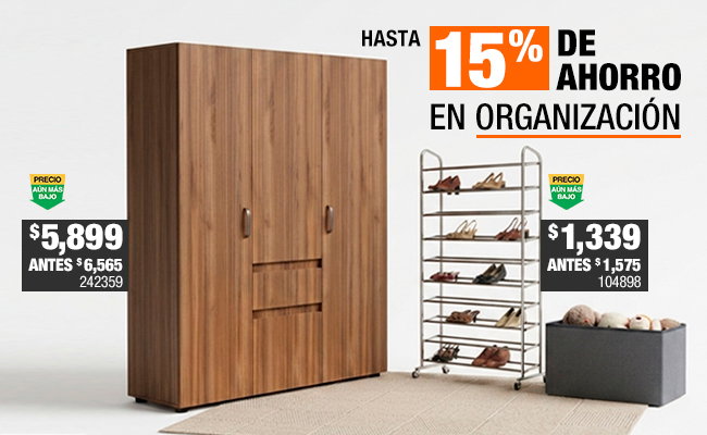 Hasta 15% de ahorro en Organización 