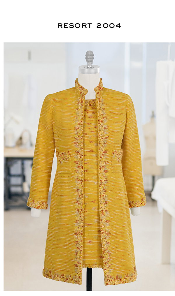 Resort 2004 Cotton Tweed Embroidered Dress and Coat