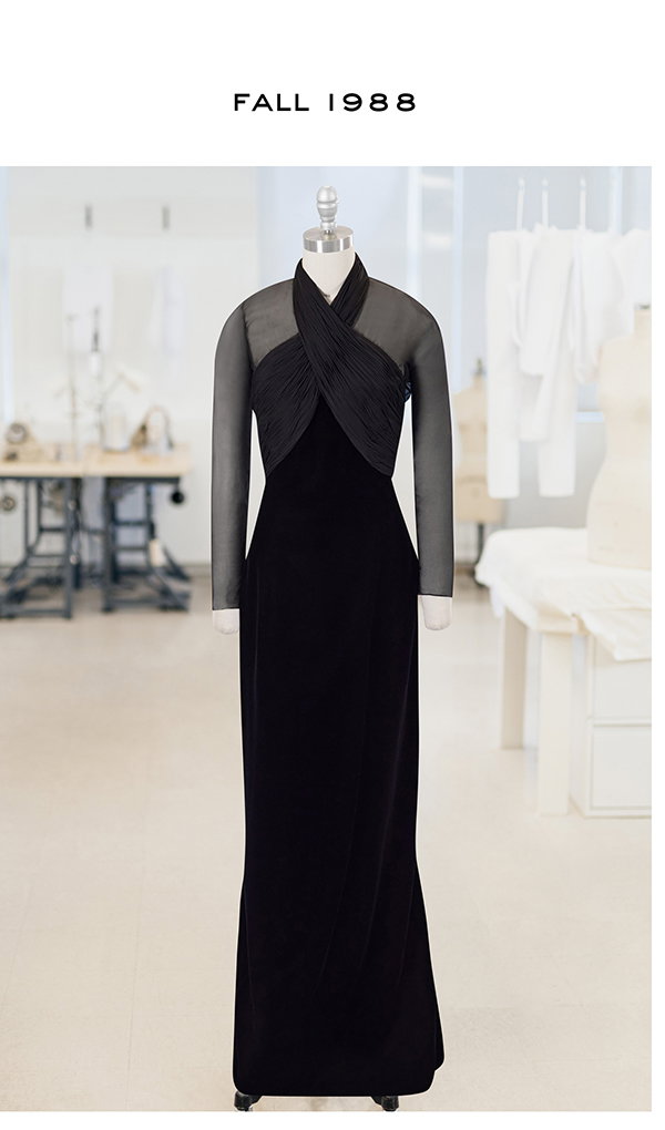Fall 1988 Velvet and Chiffon Gown