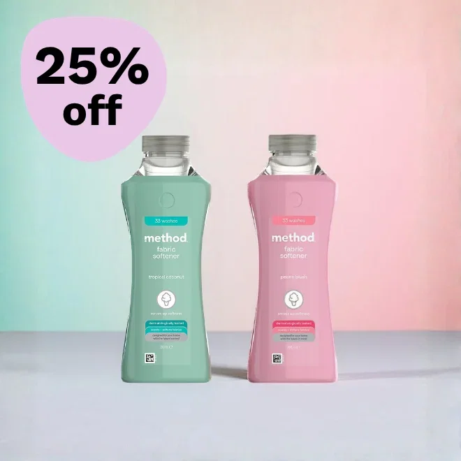 25% off Method Laundry Detergent and Fabric Softeners
