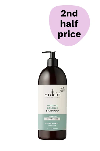 2nd half price on Sukin Natural Balance Shampoo