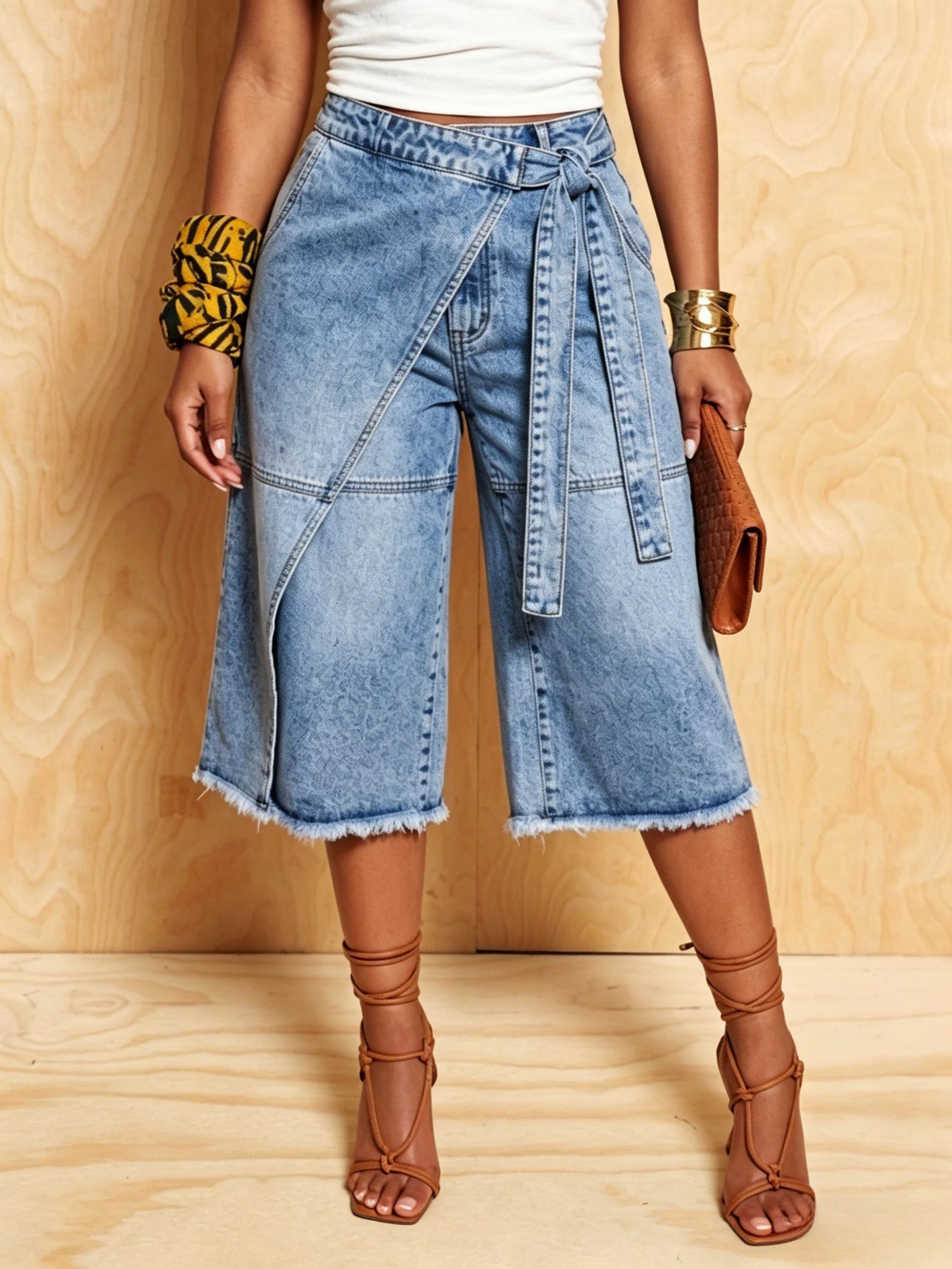 Denim Casual Solid Relaxed Jeans