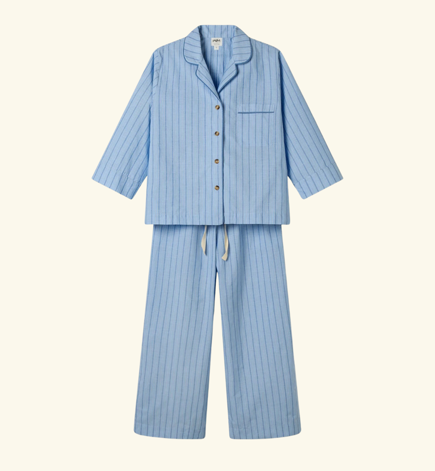 Favourite Stripe Cotton Cropped Trouser Set