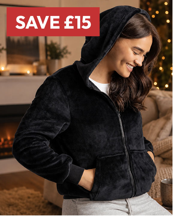 Ladies Soul Warming Lounge Hoodie - Black