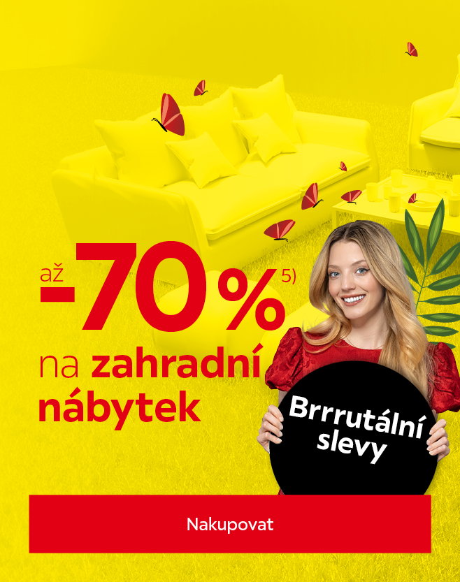 Sleva až 70 % na zahradní nábytek