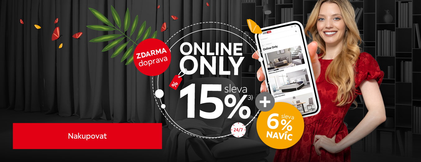 Sleva 15 % + 6 % na Online Only