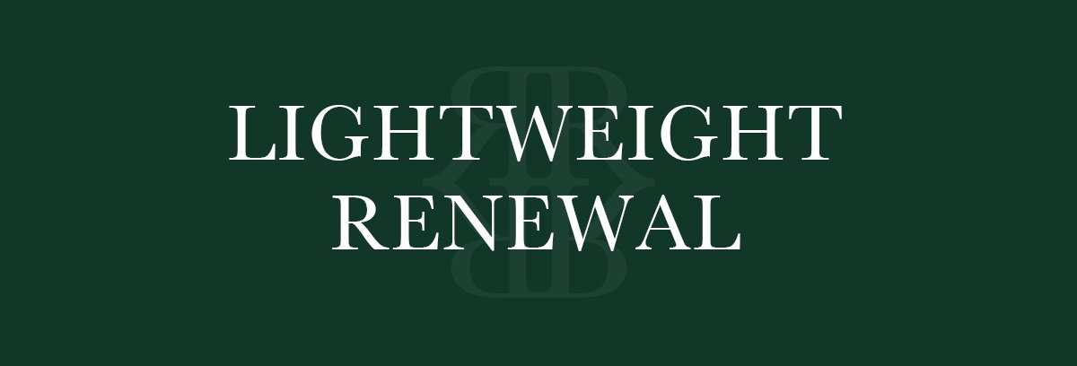 LIGHTWEIGHT RENEWAL