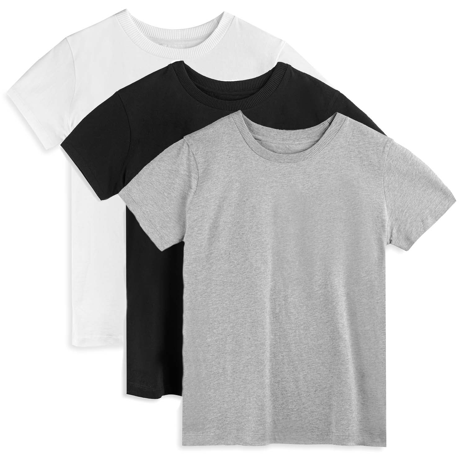 Image of Organic Cotton Kids Shirts - Relaxed Fit Tee 3 Pack