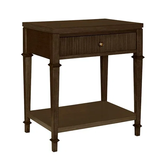 Image of Nightstand with Drawer and Lower Shelf