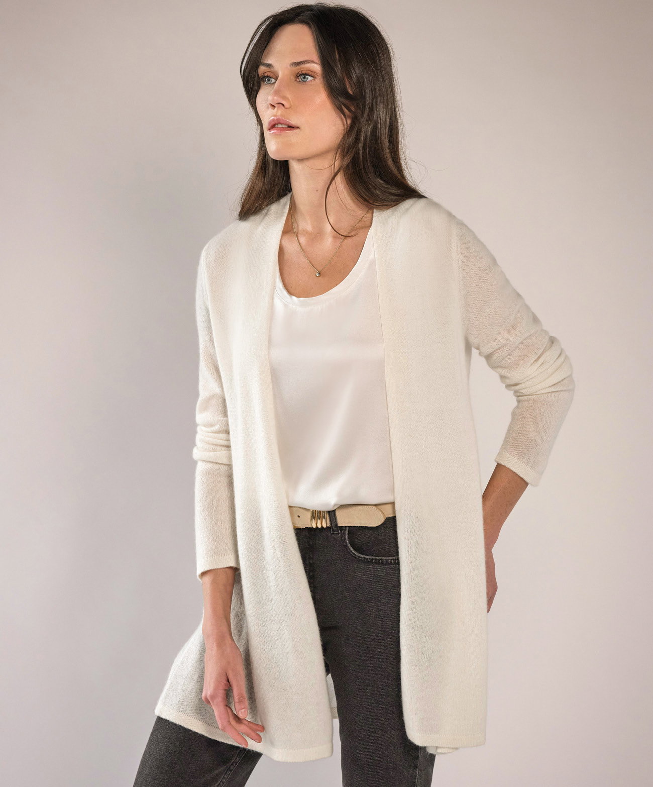 Gassato Lightweight Cashmere Swing Cardigan