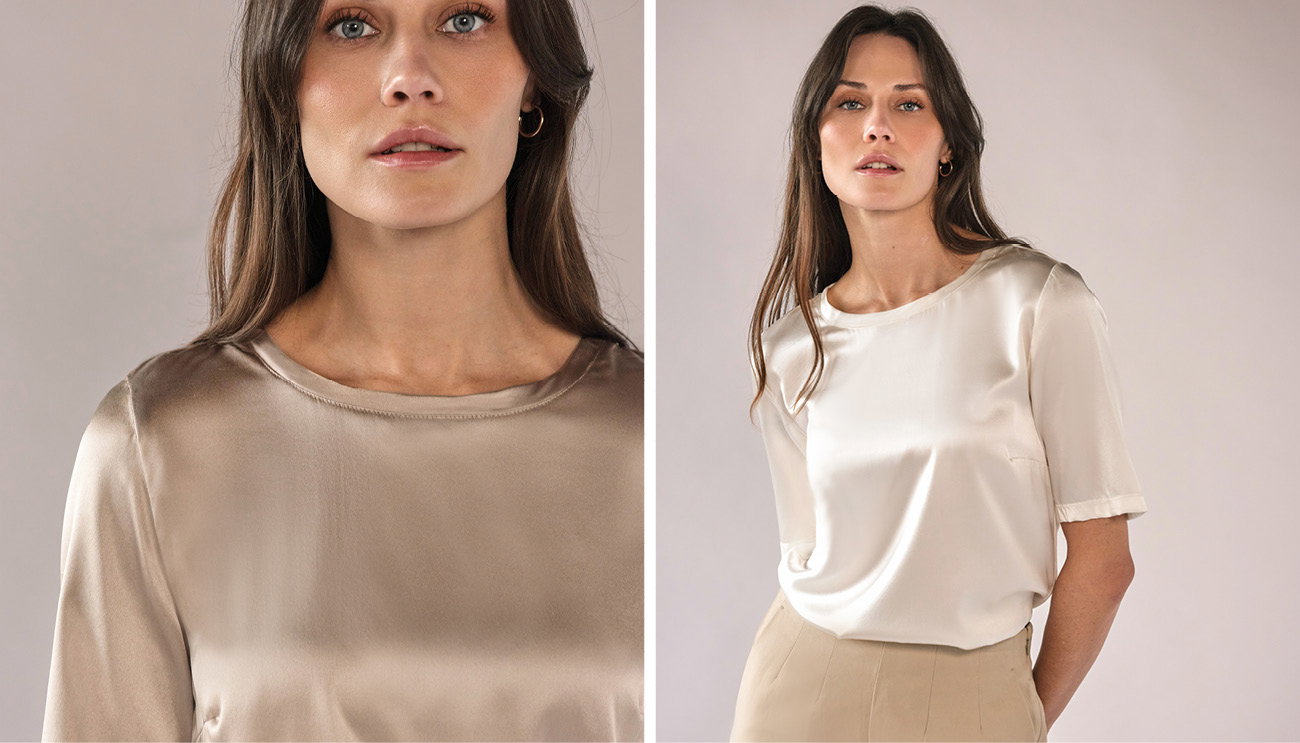 Silk Front T Shirt