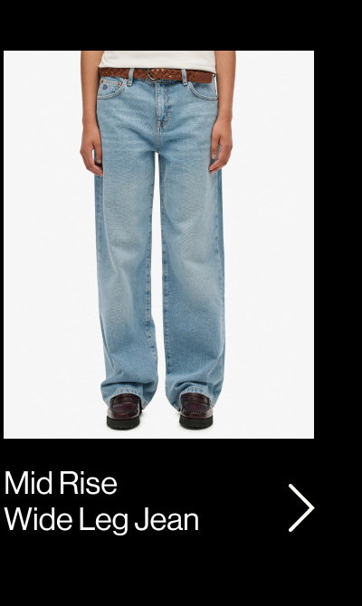 Mid Rise Wide Leg Jean