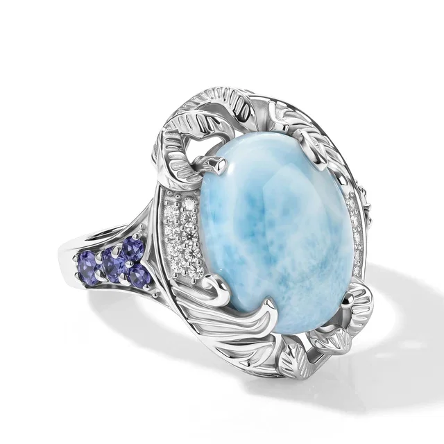 AAA Larimar Iolith Ring