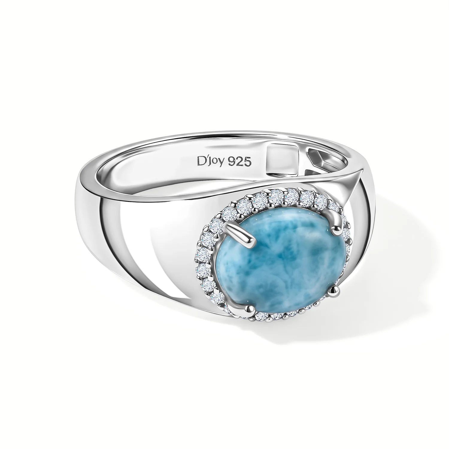 AAA Larimar Zirkon Ring