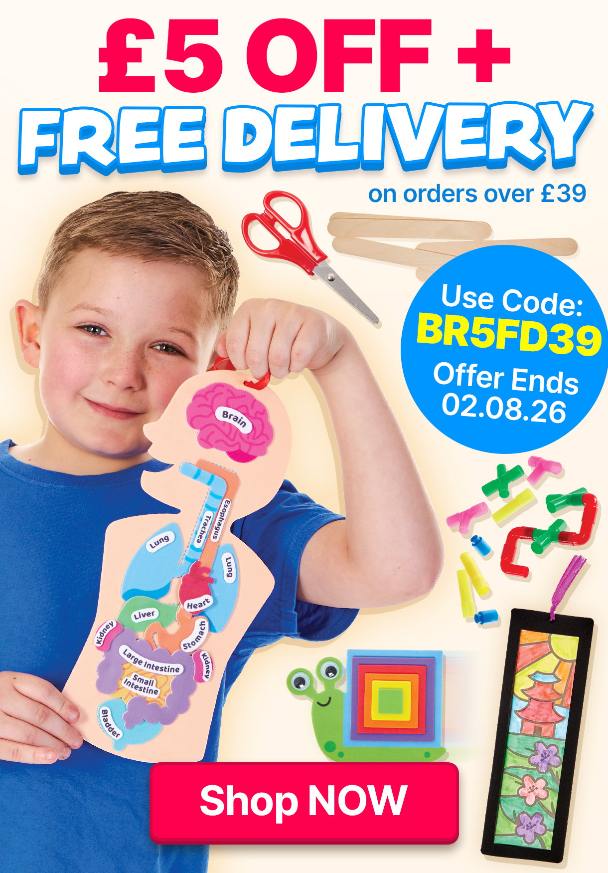 £5 OFF + Free Delivery
