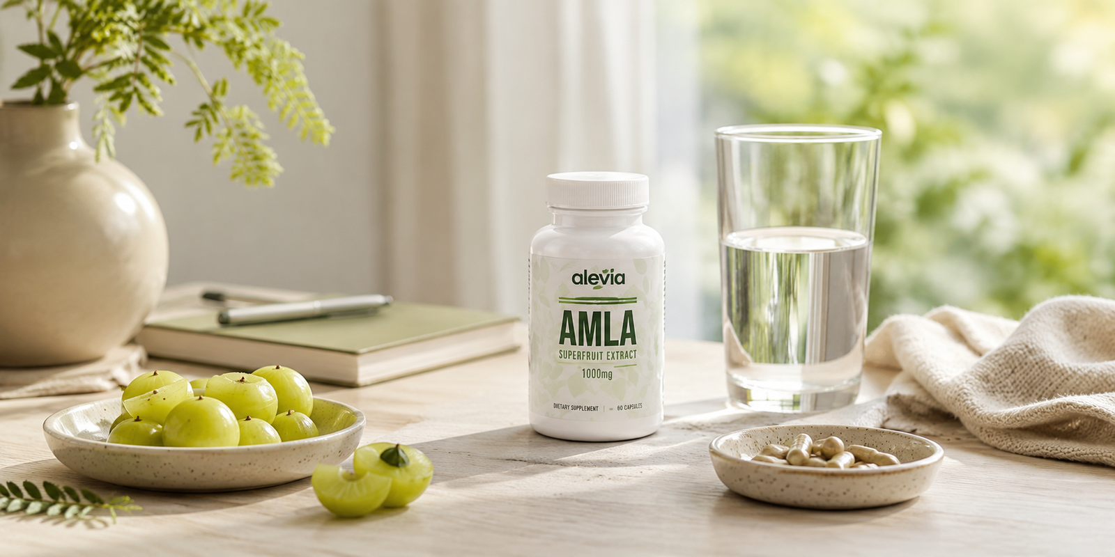 A clean daily wellness routine with Alevia Amla