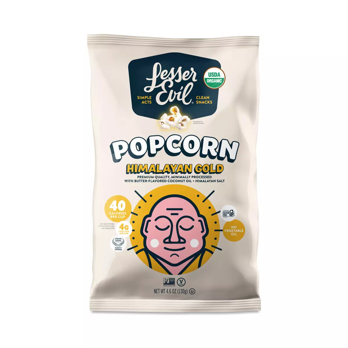 LesserEvil Organic Popcorn, Himalayan Gold