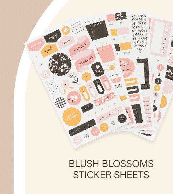 Blush Blossoms Sticker Sheets.