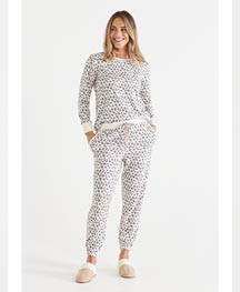 Brushed Animal Tapered Pyjama Pant