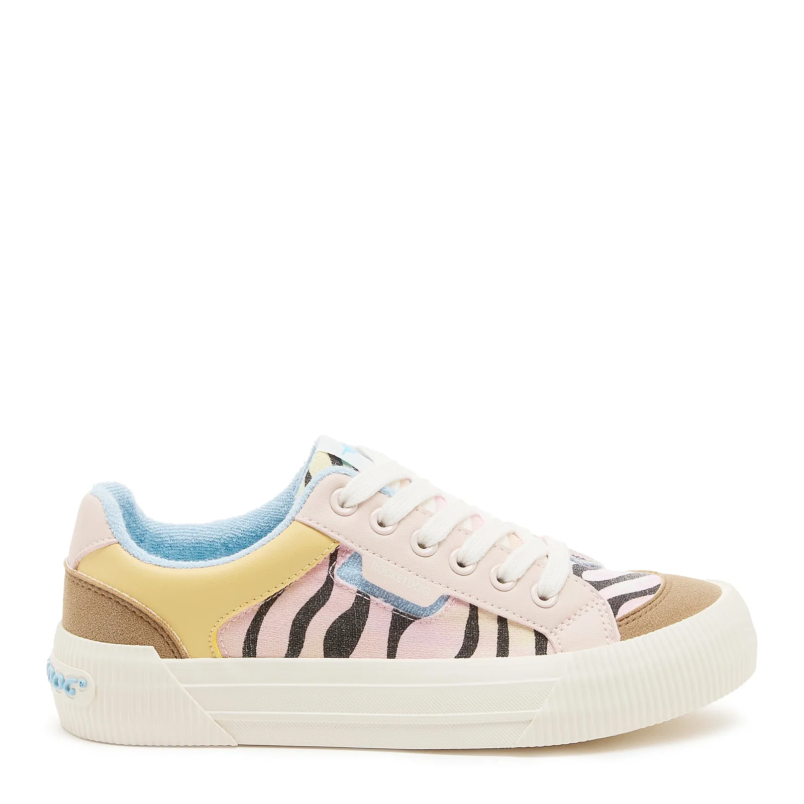 Image of Cheery Peach Combo Color Block Sneakers