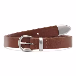 Western Bridle Leather Belt Slim