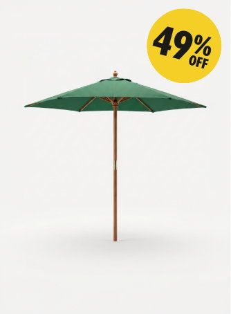 2.7m x 2.5m Wooden Garden Parasol